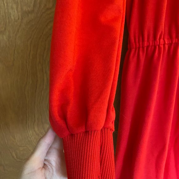 Vintage 80's red Ward's dress, size medium, good condition - Picture 3 of 9